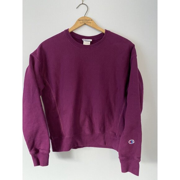 Champion Reverse Weave Blank Crewneck Sweatshirt Men Adult Small Purple - Picture 6 of 7